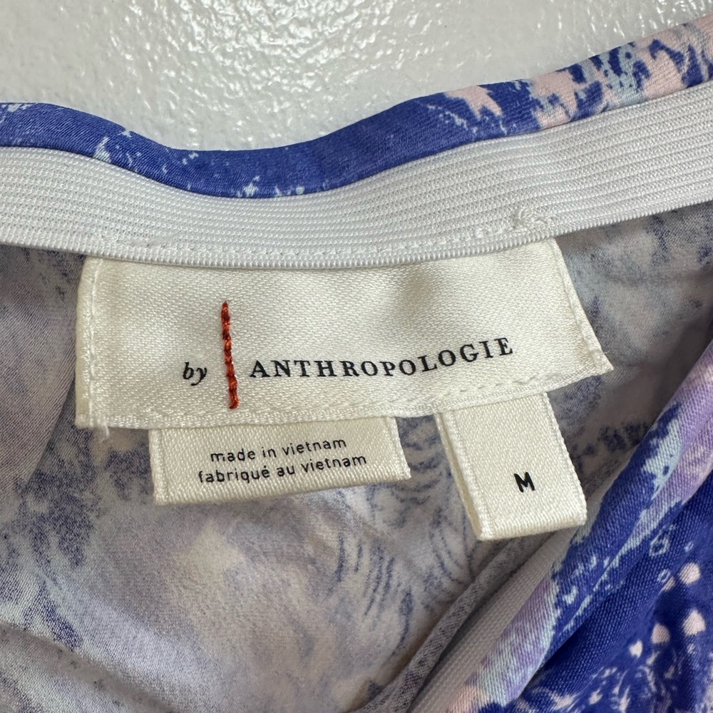 Anthropologie Midi Skirt in Blue Floral Motif Multicolor - Picture 4 of 4